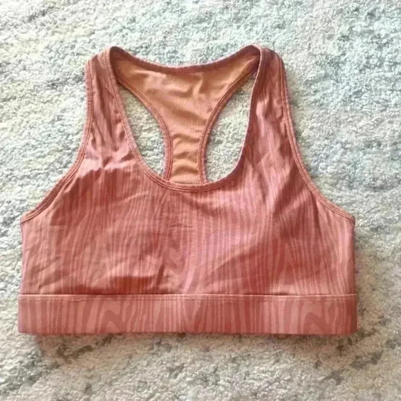 Fabletics Womens Brown Striped Padded Sports Bra M - Picture 2 of 8